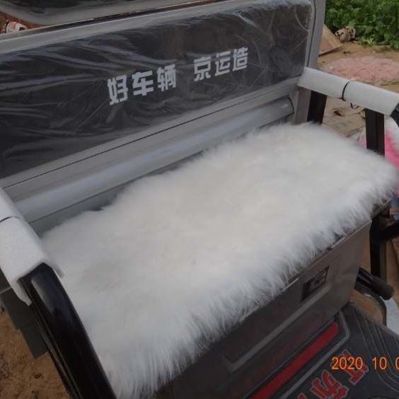 2025新款冬季加厚仿羊毛绒电动三四轮车坐垫保暖防滑通用座垫