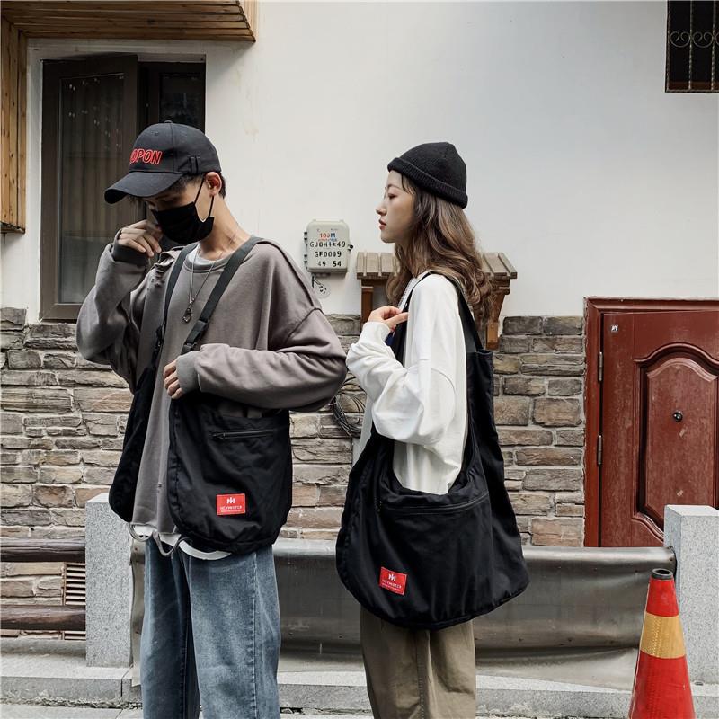 韩国ins原宿bf风工装马甲蹦迪包背包男女百搭斜挎包大容量单肩包