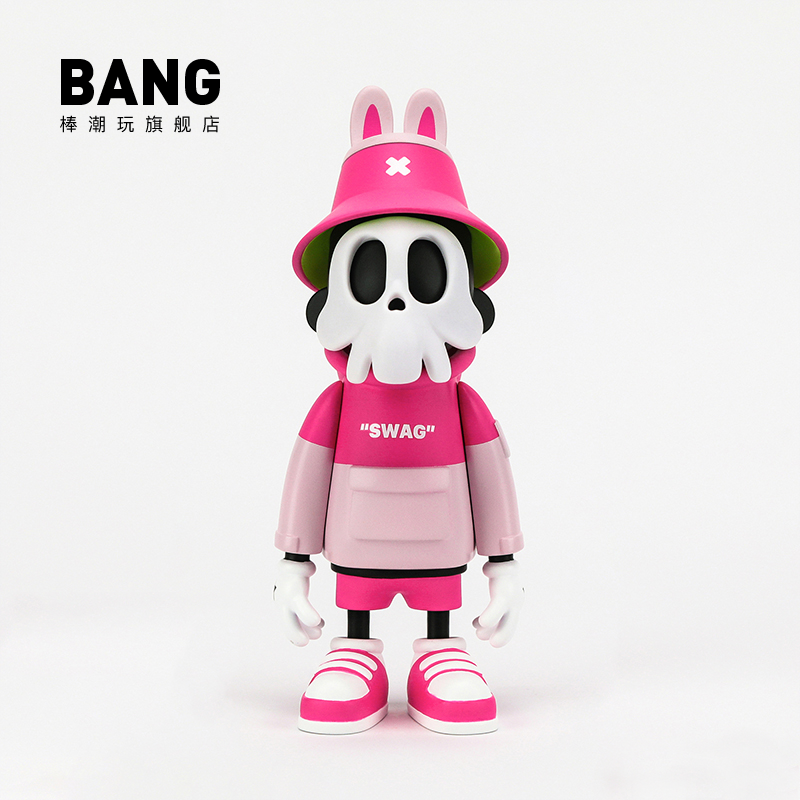 棒潮玩系列粉红兔骷髅手办