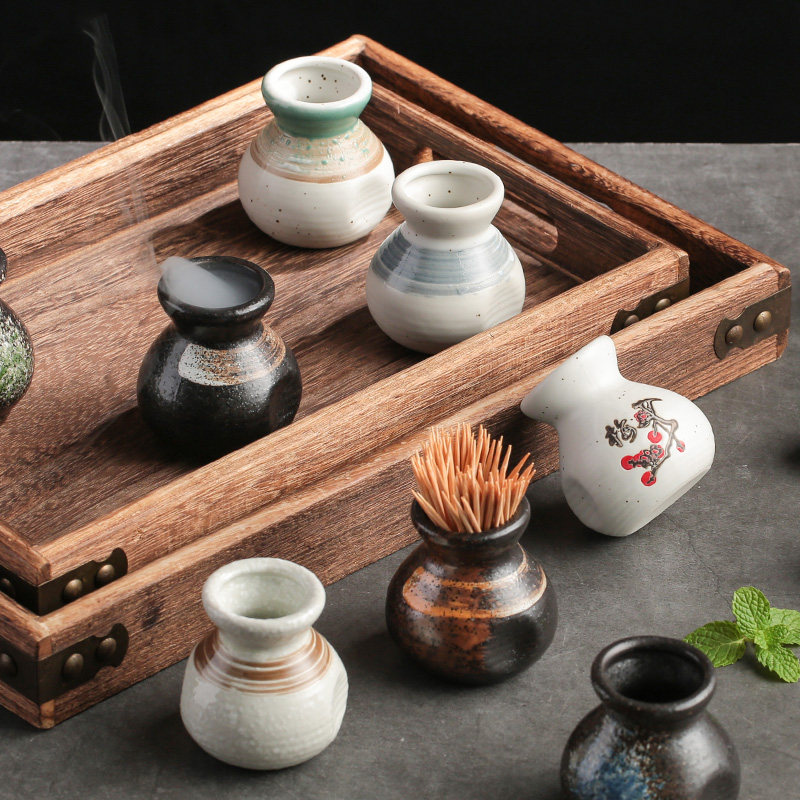 牙签筒日式可爱家用客厅牙签罐简约便捷棉签收纳盒个性牙签盒陶瓷,餐饮具,牙签筒,淘宝优惠券,粉丝福利购,淘宝优惠卷