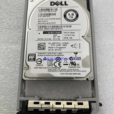 0RF9T8 1.8T 10K SAS2.5 6G服务器硬盘HUC101818CS4204议价