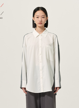 佐料女装ZDC1H069女士拼接衬衫