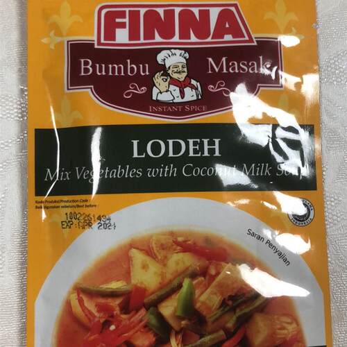 印尼FINNA调味酱料*2袋 LODEH椰汁蔬菜汤酱50g包邮