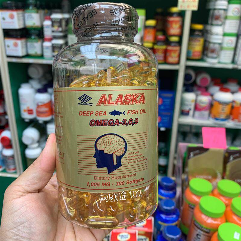 美国直邮NuHealth Alaska深海鱼油OMEGA-3 ,6,9 300粒买2包邮