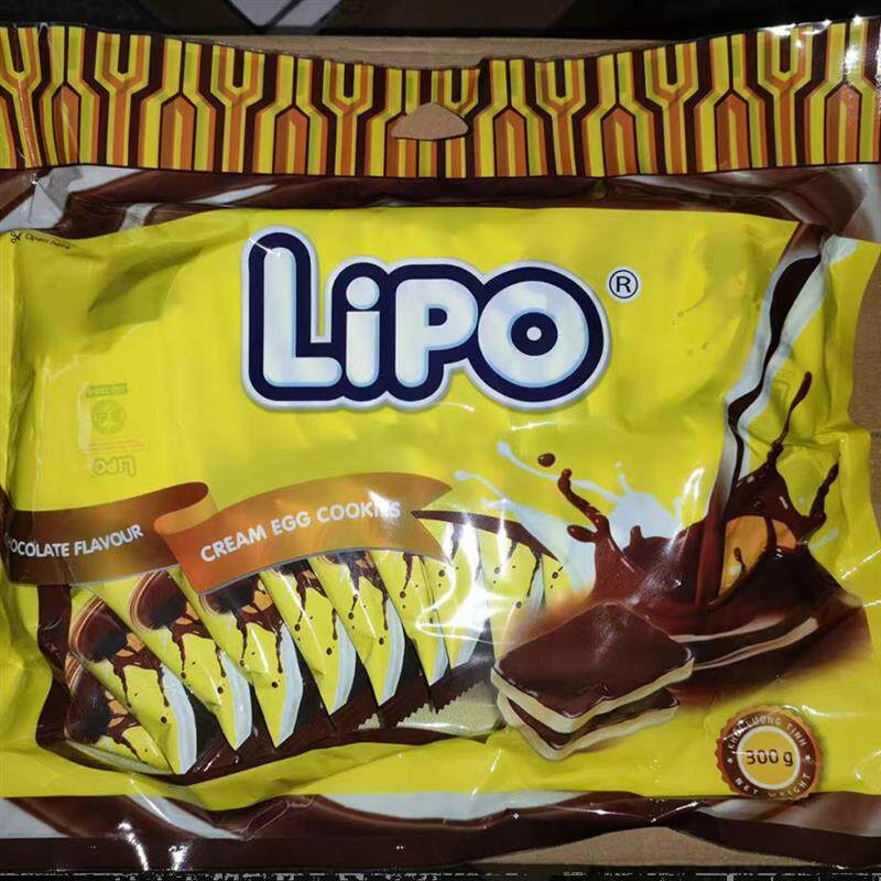 越南特产 lipo 巧克力面包干300克饼干牛奶鸡蛋味网红早餐零食
