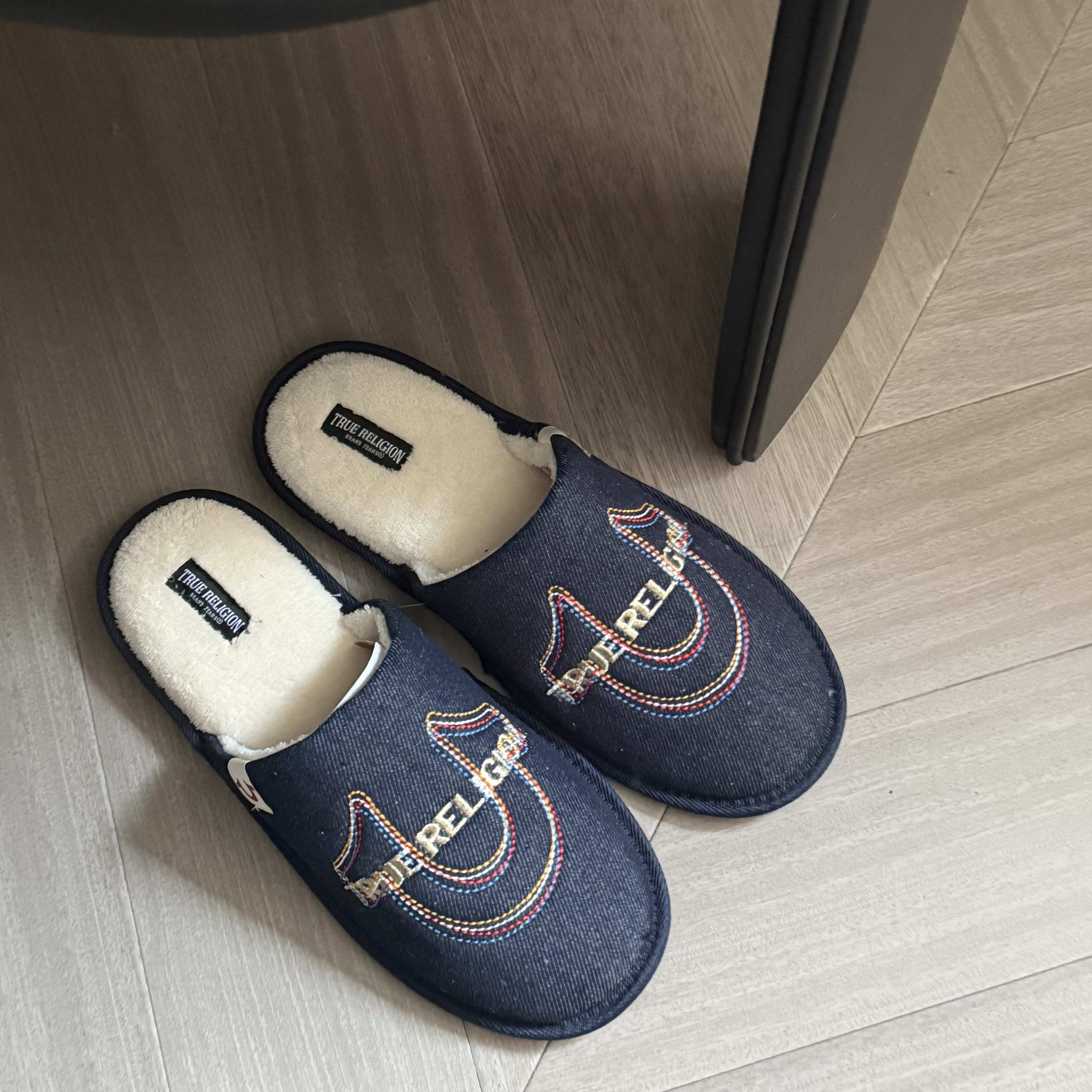 男士新款外贸品居家室内保暖拖鞋刺绣潮流休闲棉拖鞋