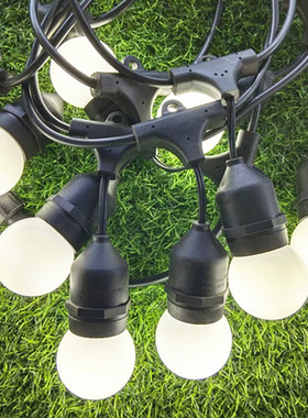 G45欧规220V复古户外防水工程LED装饰灯串E27节日婚庆民宿露营灯