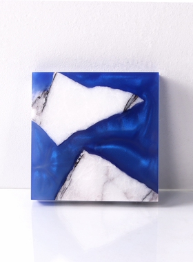 ins风创意简约大理石几何长方形咖啡茶道装饰家居饰品小摆设摆件