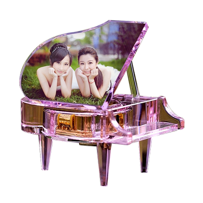 水晶钢琴diy定制生日礼物女生