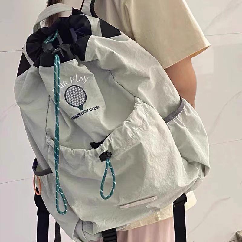 日本原单轻便羽毛球背包户外包网球拍包男女书包运动游泳包双肩包