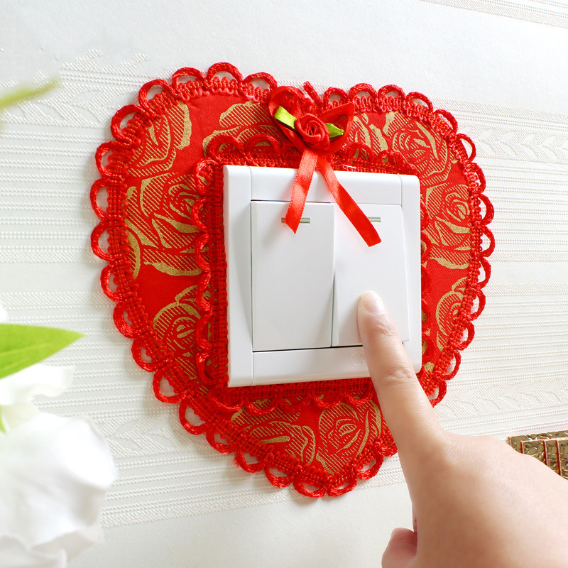 布艺开关贴开关套创意客厅卧室简约开关罩灯墙壁插座开关装饰贴