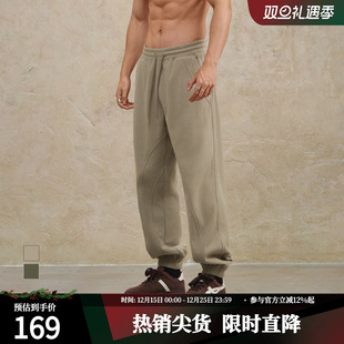 运动健身长裤 鹿家门秋冬新款 男士 户外休闲宽松大码 子 奥粒加绒卫裤