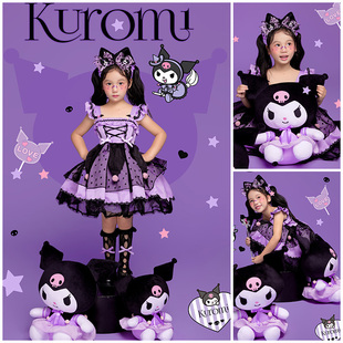 儿童摄影服装女童拍照洛丽塔公主裙卡通库洛米连衣裙影楼艺术照