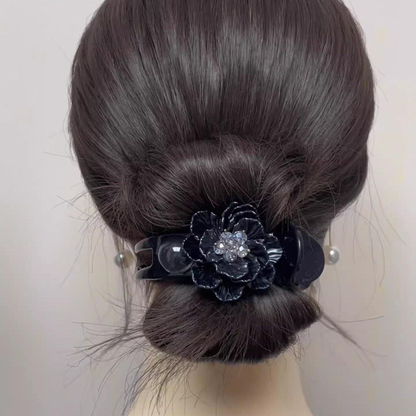 夏季网红精美女后脑勺丸子头抓夹
