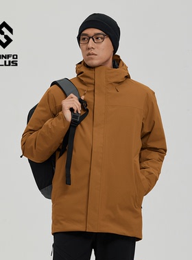 SANFO PLUS男款暗夜鹅绒三合一冲锋衣 保暖防风防雨21080