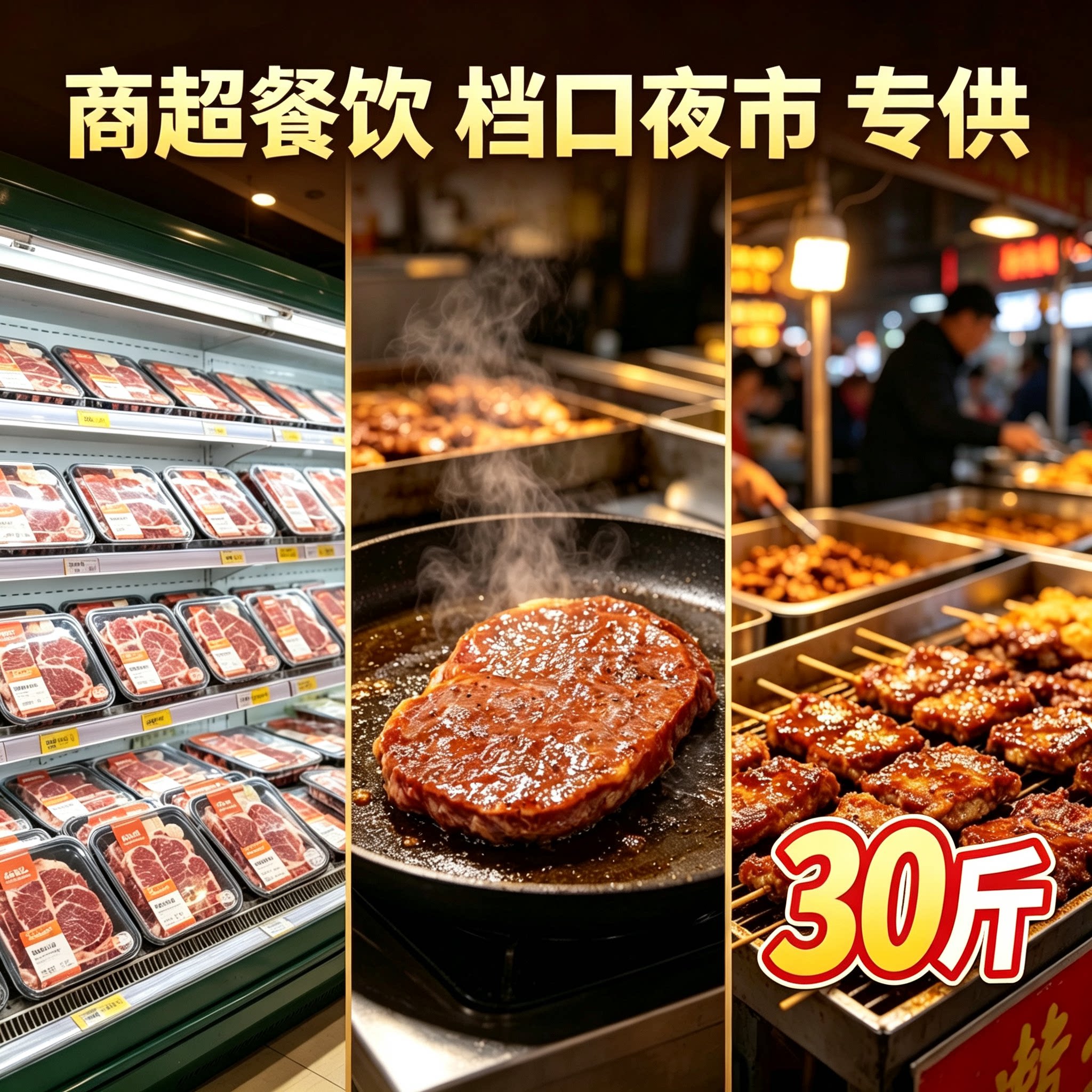 黑椒牛排腌制半成品原切30斤西餐牛肉家庭装餐饮直供整切调理牛扒