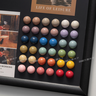 彩色半圆亮面磁钉冰箱贴磁贴拍立得照片留言板白板磁吸固定装饰