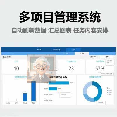 PMP多项目群任务进度管理工具系统项目管理Excel模板自动跟踪计划
