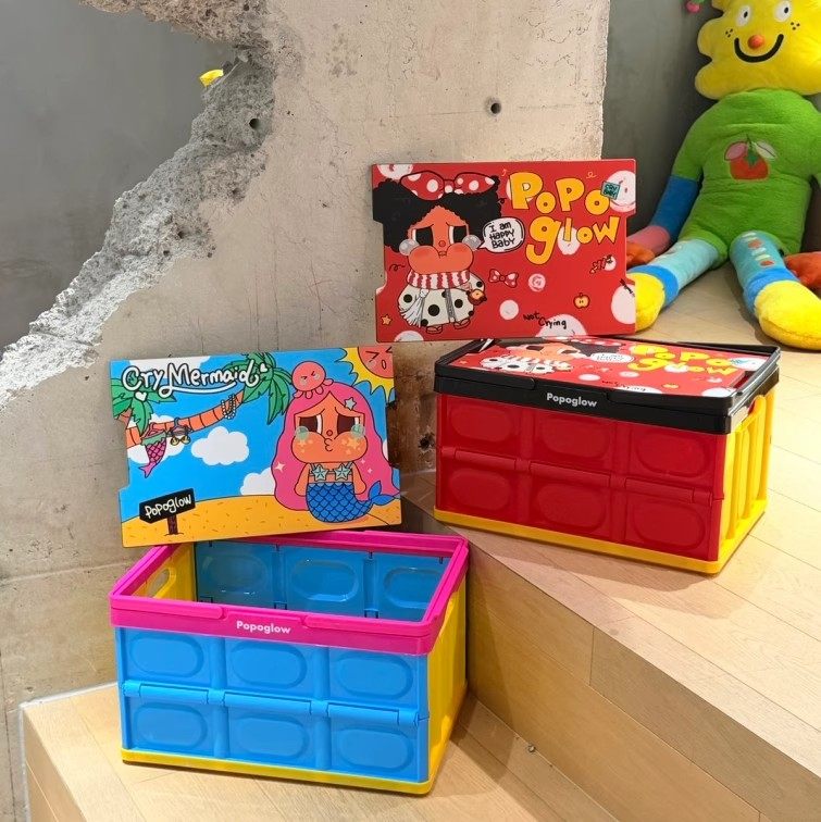 新款卡通可折叠哭娃收纳箱户外露营手提收纳箱整理箱野餐露营装备,户外/登山/野营/旅行用品,露营折叠箱,淘宝优惠券,粉丝福利购,淘宝优惠卷