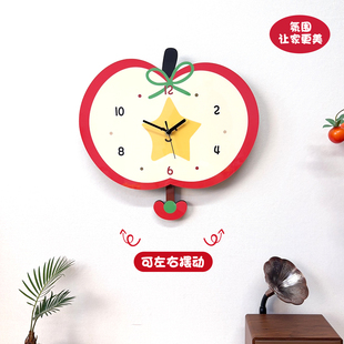 创意卡通装饰挂墙钟表客厅儿童卧教室美术摄影工作室挂钟静音时钟