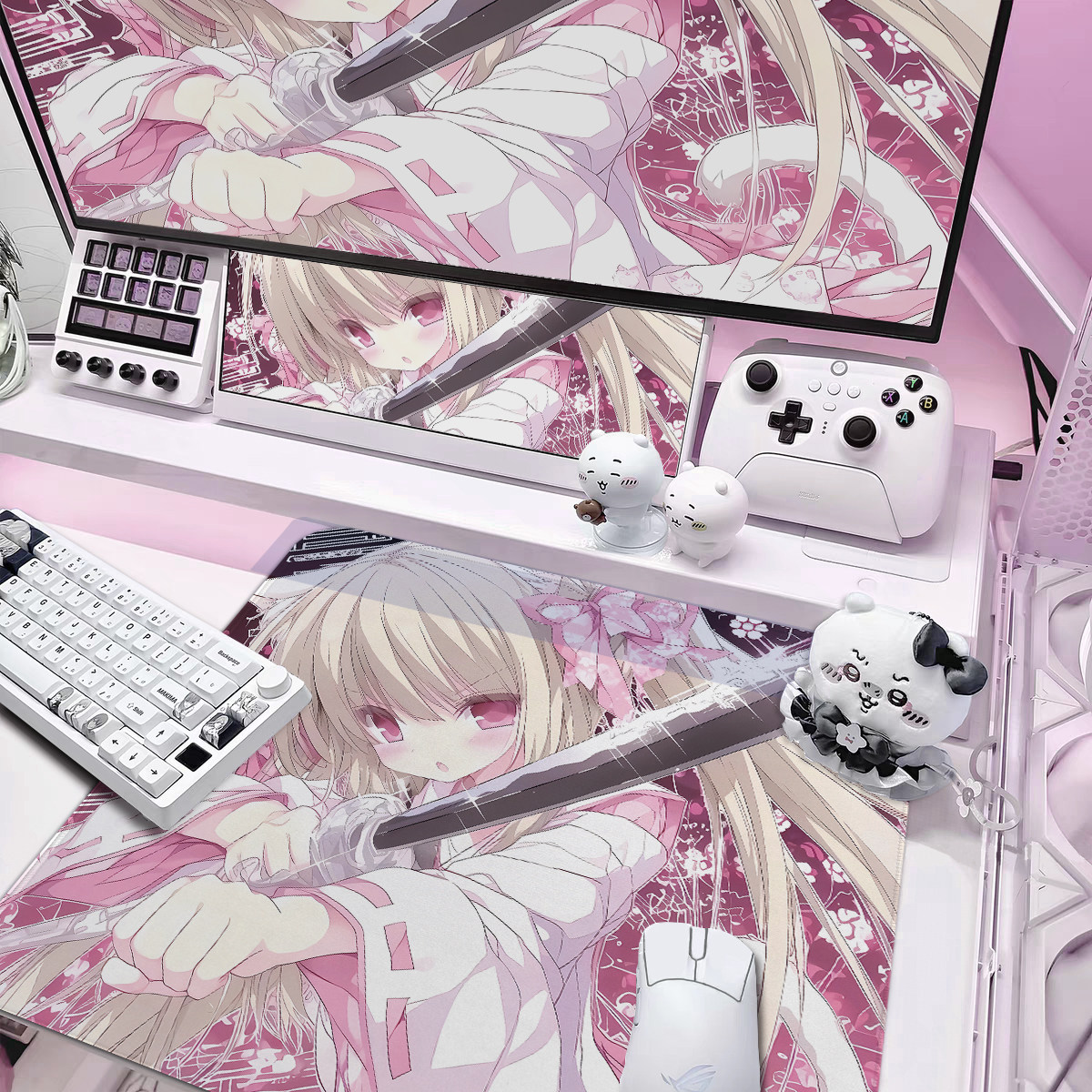 电竞鼠标垫子fps专用小号游戏键盘垫可定制中性滑鼠垫枷锁二次元