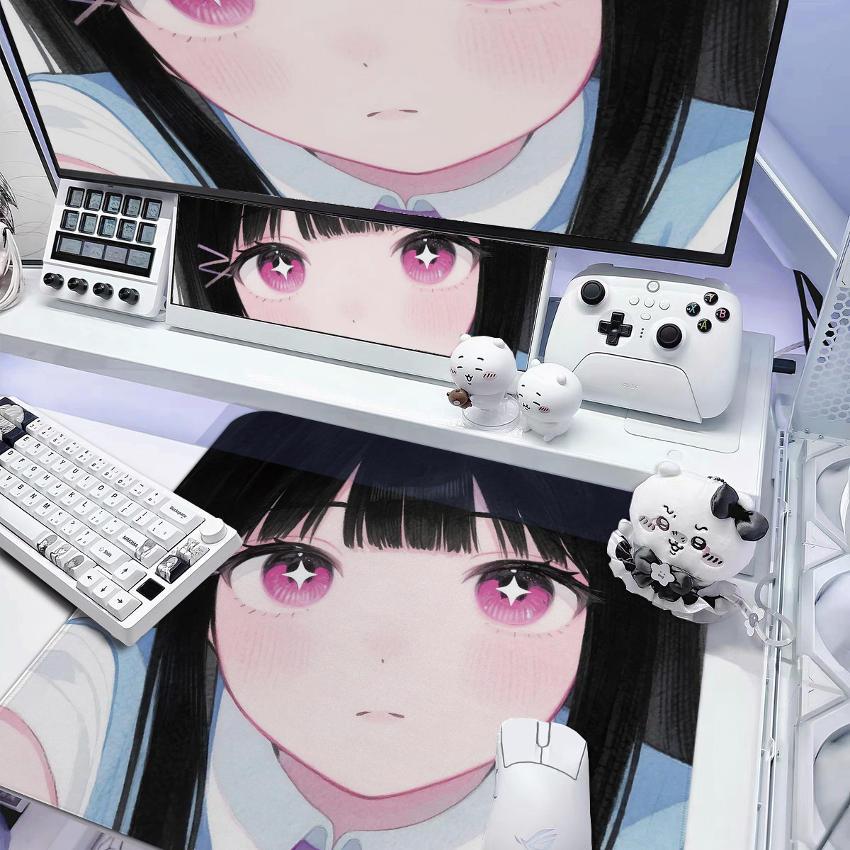 电竞鼠标垫子fps专用小号游戏键盘垫定制中性垫二次元护腕滑鼠垫