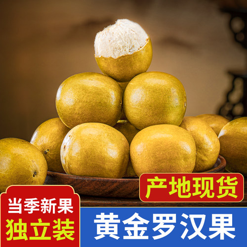新鲜低温脱水黄金罗汉果干果大果广西永福桂林特产独立小包装泡茶