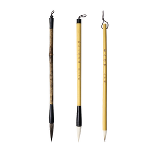 徐小平手工毛笔飘兰书画加健白云毛笔纯狼毫羊毫兼毫国画书法楷书行书毛笔青山挂雪二书僮石獾勾线熊毛湖笔