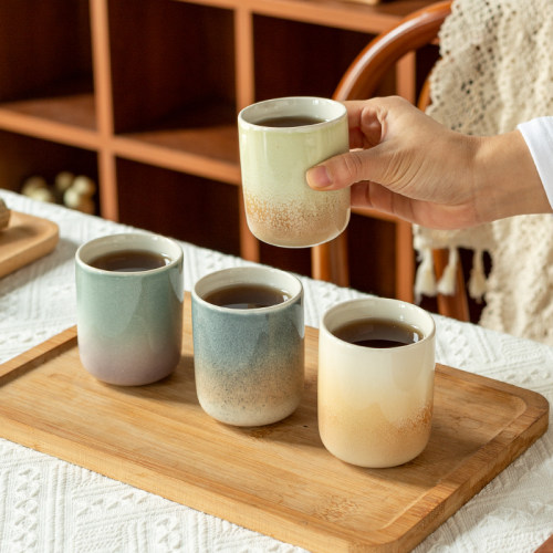 高颜值创意设计渐变陶瓷手握杯160ml浓缩咖啡杯拉花杯喝水杯