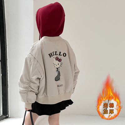 女童秋冬季加厚棒球服外套