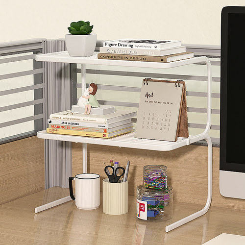 可叠加桌面铁艺收纳架书架