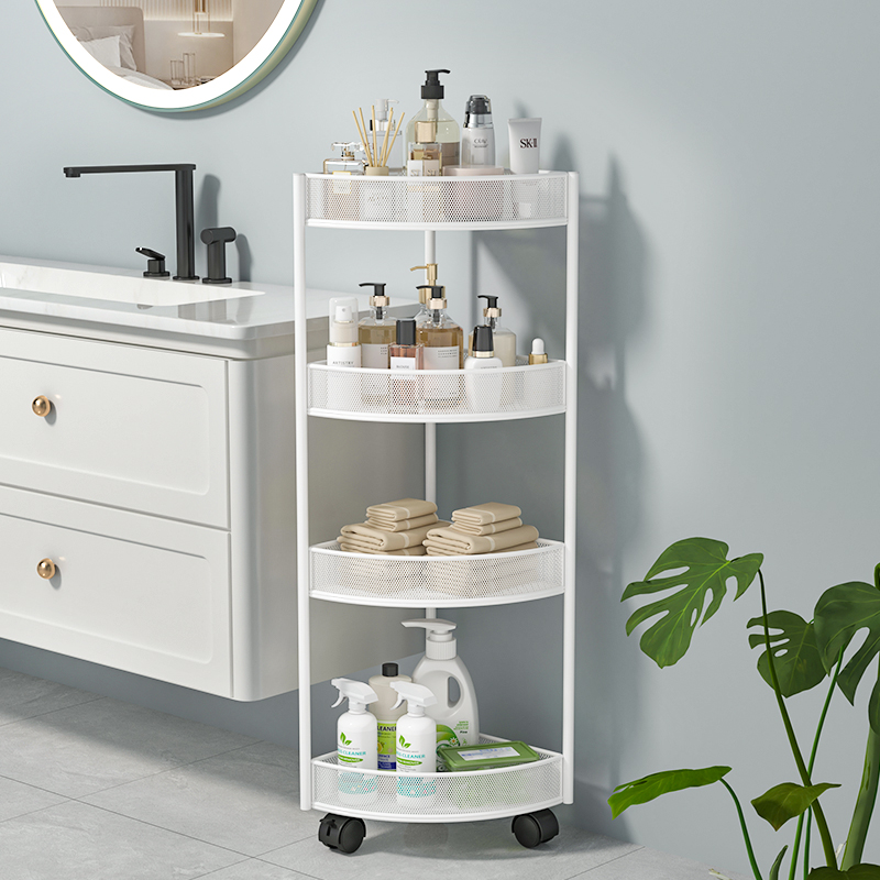 卫生间置物架三角小推车