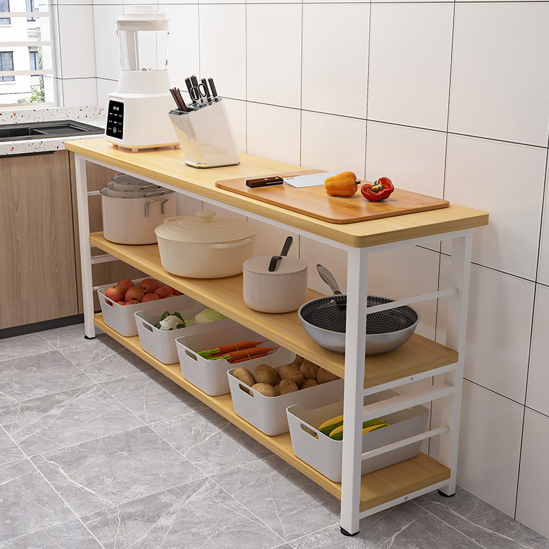 厨房置物架多层切菜桌用收纳边柜储物落地餐边柜微波炉备餐台,收纳整理,整理架/置物架/收纳架,淘宝优惠券,粉丝福利购,淘宝优惠卷