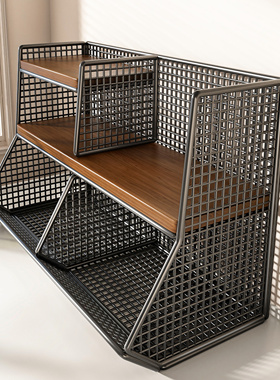 桌面置物架零食厨房收纳架餐桌台面上多功能整理神器水杯分层格盒