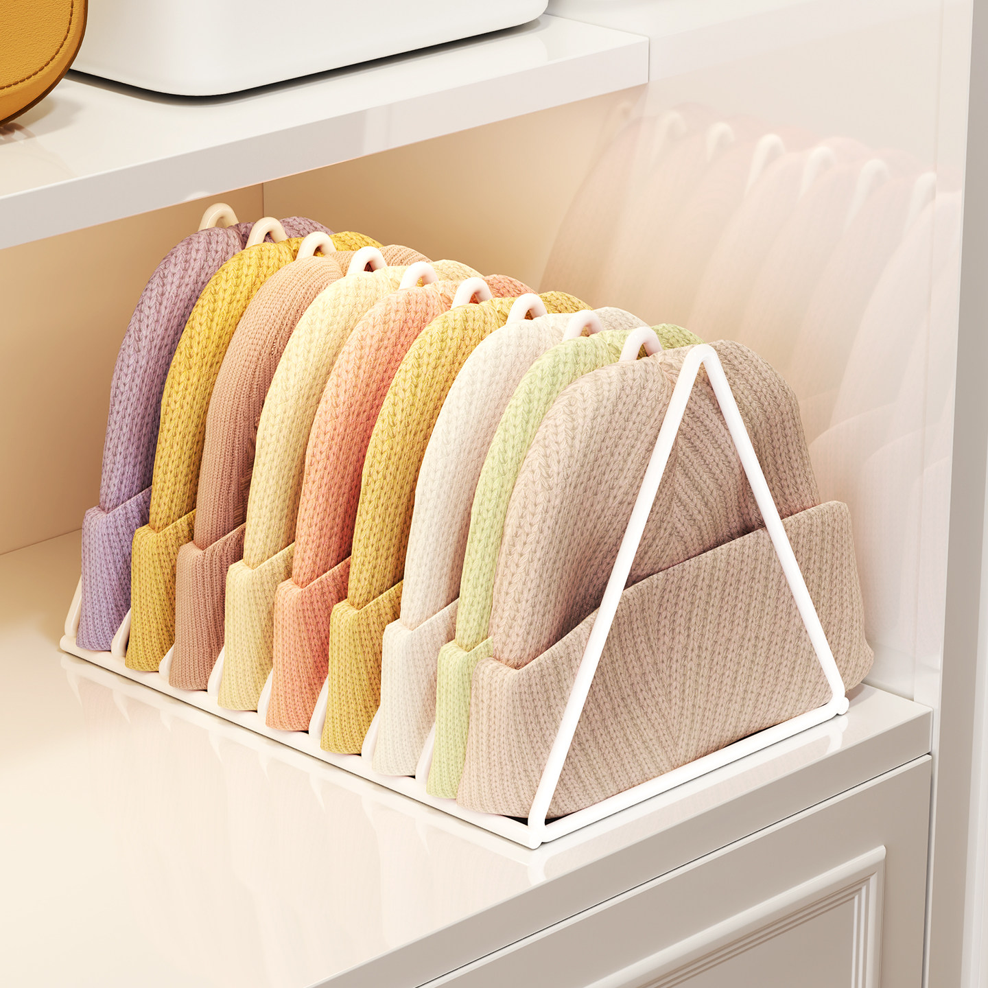 衣柜帽子收纳神器不变形毛线帽收纳帽架针织帽置物架渔夫帽放置架,收纳整理,帽子收纳架,淘宝优惠券,粉丝福利购,淘宝优惠卷