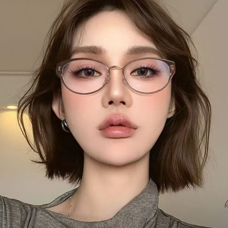 新款猫眼近视眼镜女可配度数防蓝光无度数平光素颜神器超轻眼镜框,ZIPPO/瑞士军刀/眼镜,防蓝光镜,淘宝优惠券,粉丝福利购,淘宝优惠卷