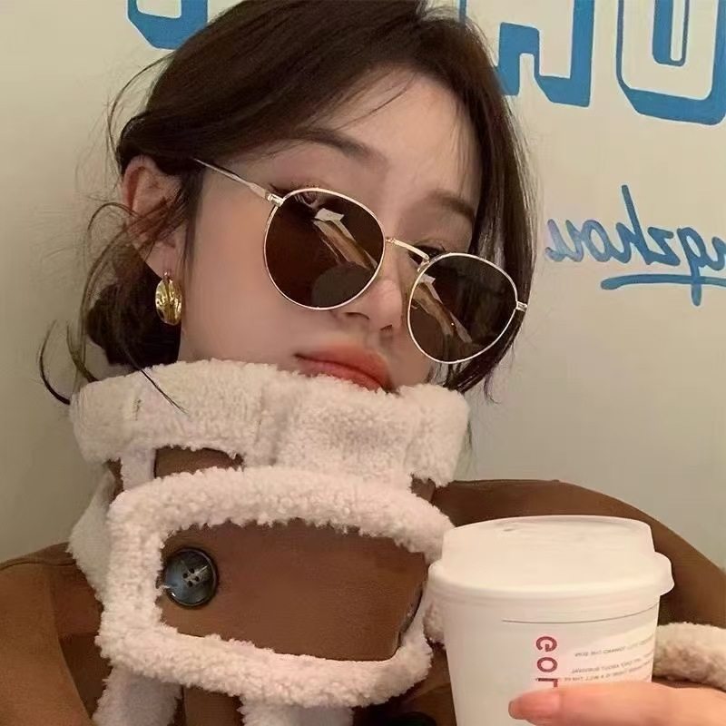 刘仁娜同款墨镜女款防紫外线复古圆形高级感小脸金属小框太阳眼镜,ZIPPO/瑞士军刀/眼镜,太阳眼镜,淘宝优惠券,粉丝福利购,淘宝优惠卷