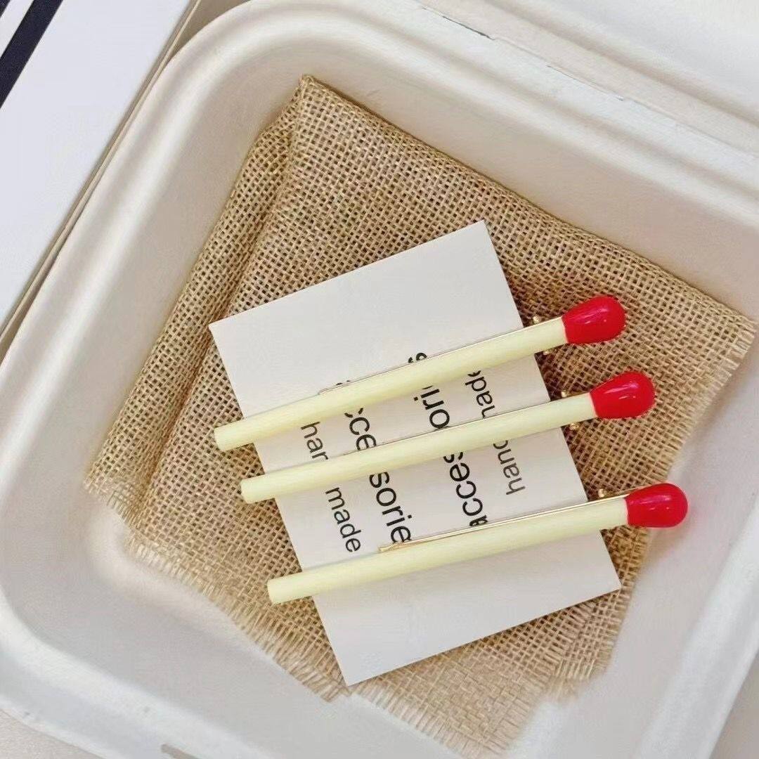 2024新款韩版火柴可爱小小众圆珠笔发卡卡通写字个性学生创意发卡