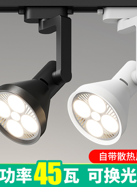 射灯店铺服装店超亮商用par30轨道灯天花灯导轨式背景墙led单灯