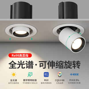 拉伸式射灯嵌入式伸缩可调节角度客厅家用象鼻灯玄关聚光灯开孔75