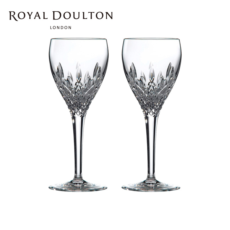Royal Doulton皇家道尔顿 水晶玻璃葡萄酒杯 红酒杯一对礼盒装