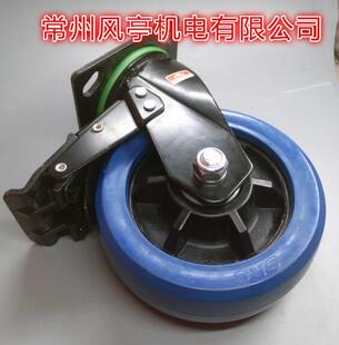 销向向6寸荣脚静轮6寸型弹力橡胶轮无噪音万象刹车轮音万重轮厂