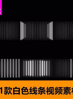 白色黑白线条动感节奏酒吧VJ现场视频素材LED屏幕素材