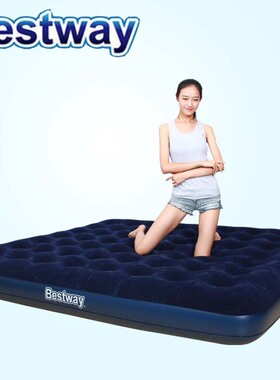 Bestway 67004双人特大充气床垫户外休闲充气床透气植绒床垫