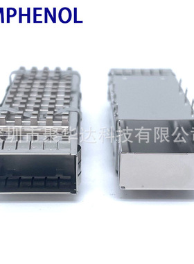 Amphenol安费诺 U95-L1B1-100A 光纤笼子ZQSFP+光纤壳带散热片