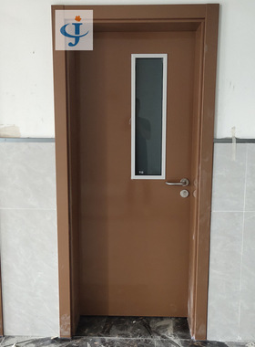 聊城木纹转印学校门 钢制办公室用门 防撞击 SS5989 森工生产厂家