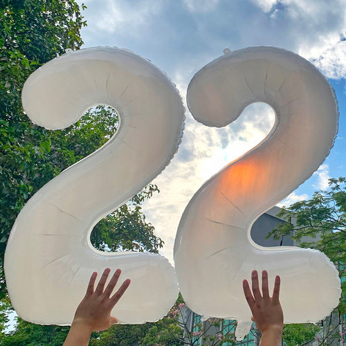 拍照道具生日数字气球大铝膜