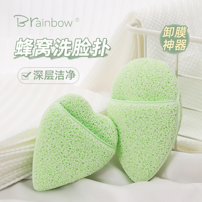手套式洗脸扑双层加厚清洁海绵