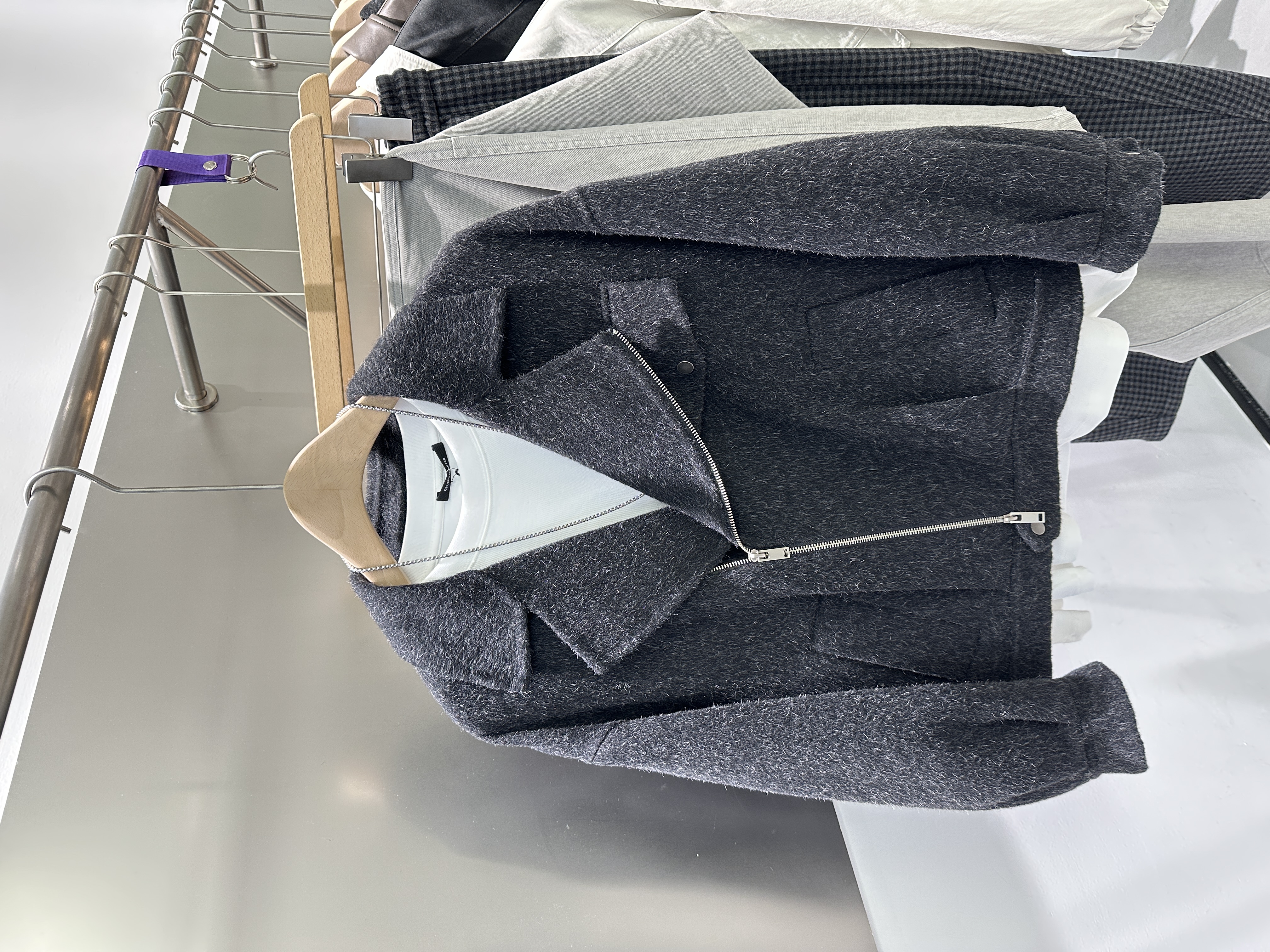 羊毛落肩宽松双面呢大衣毛呢外套短款呢子冬季男士痞帅夹克上衣男