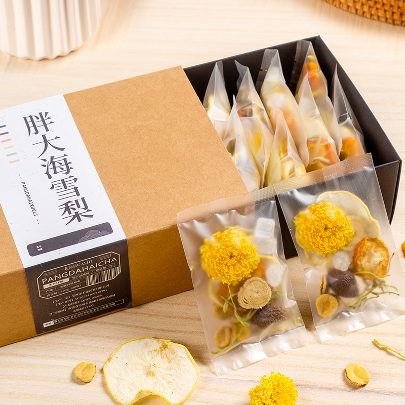 胖大海雪梨罗汉果咽炎茶清肺化痰止咳润喉教师节礼物送老师养生茶